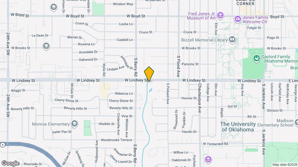 1032 W Lindsey St Map and Location Details