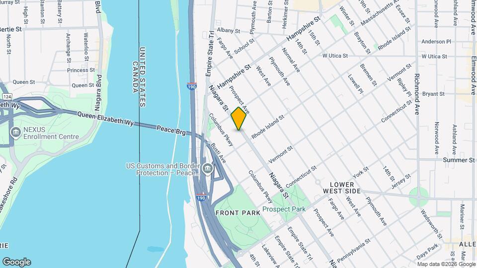 856 Niagara St Map and Location Details