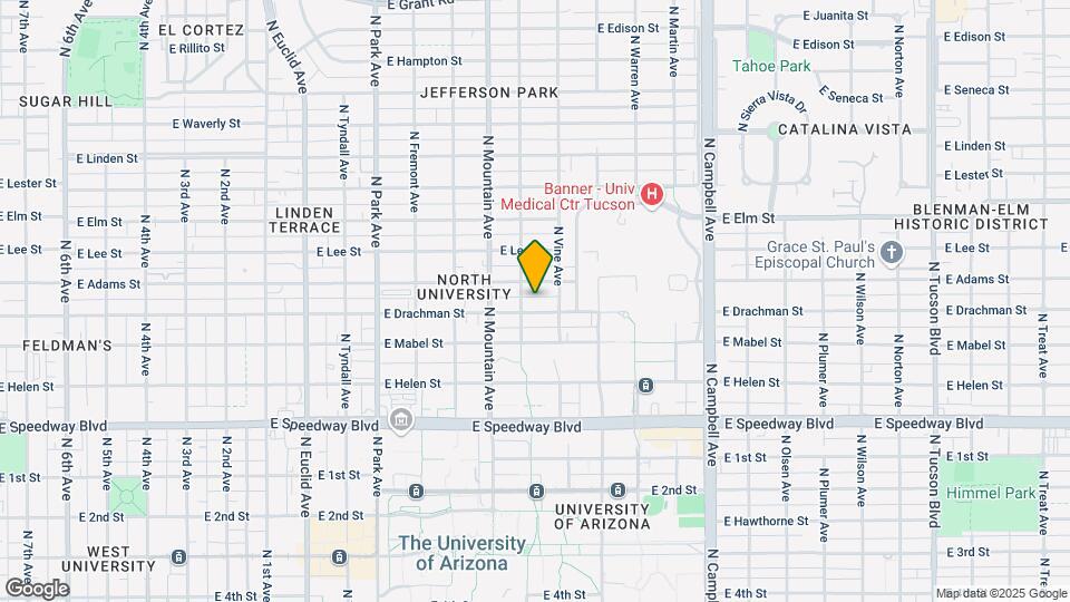 1409-1429 E Drachman St Map and Location Details