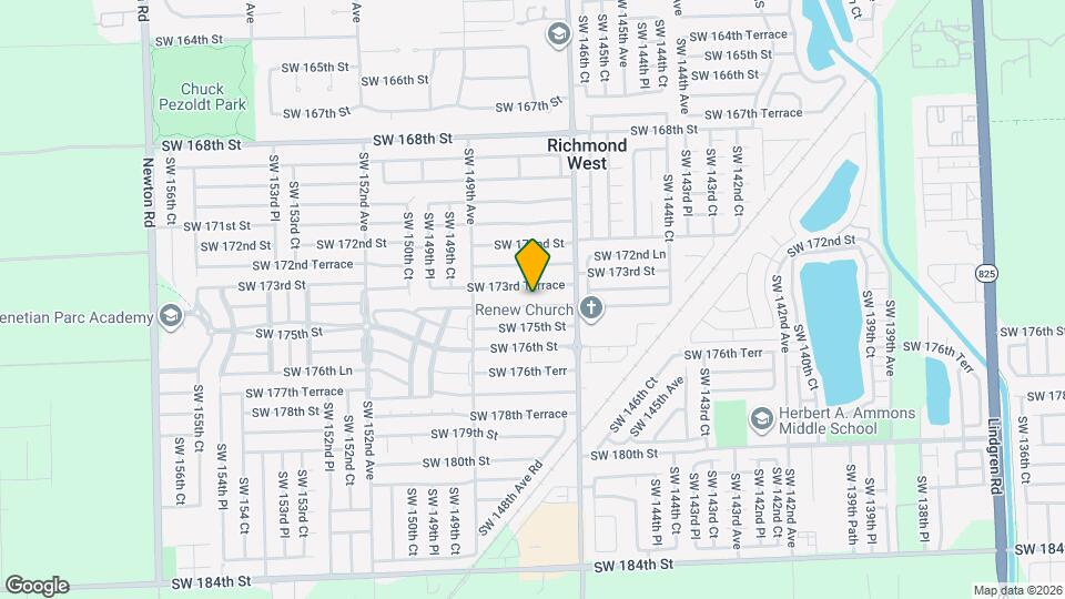 14775 SW 174th St Mapa y Detalles de la Ubicación