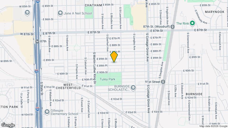 524 E 89th Pl Map and Location Details