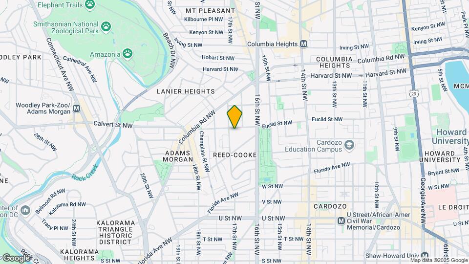 1688 Euclid St NW Map and Location Details