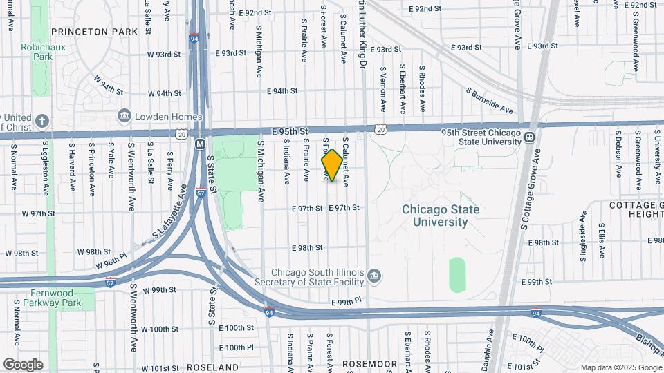 9629 S Forest Ave Map and Location Details