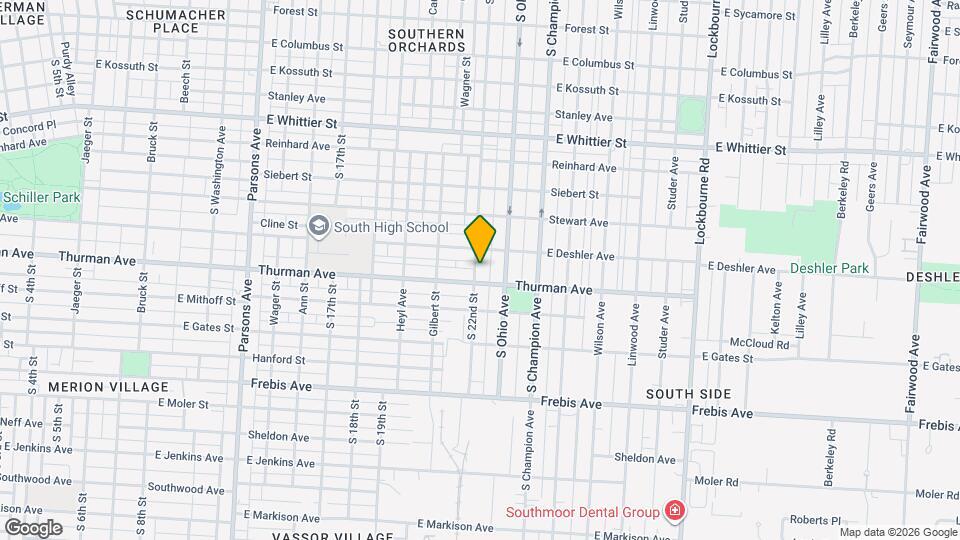 1250-1252-1252 S 22nd St Map and Location Details