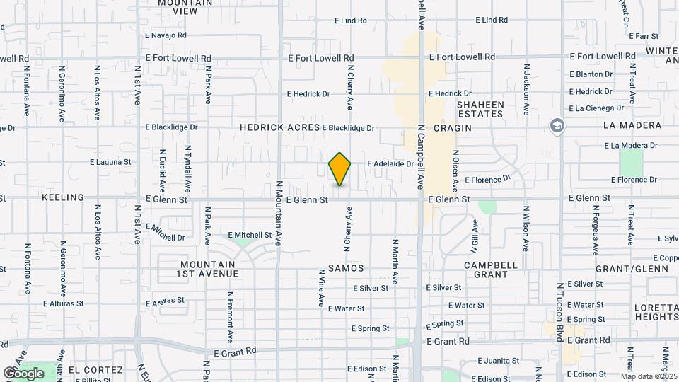 1529-1541 E Glenn St Map and Location Details