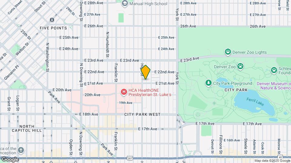 1915 E 21st Ave Map and Location Details