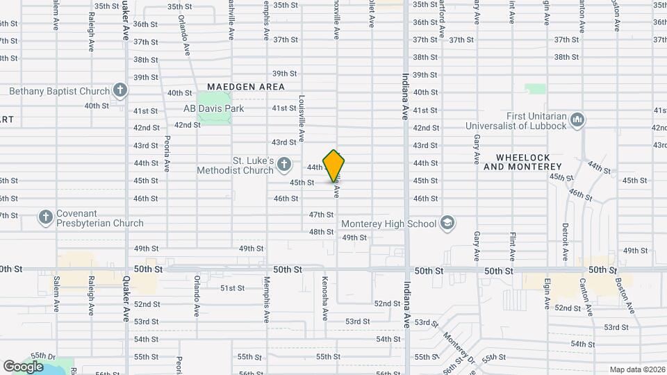 3601 45th St Map and Location Details