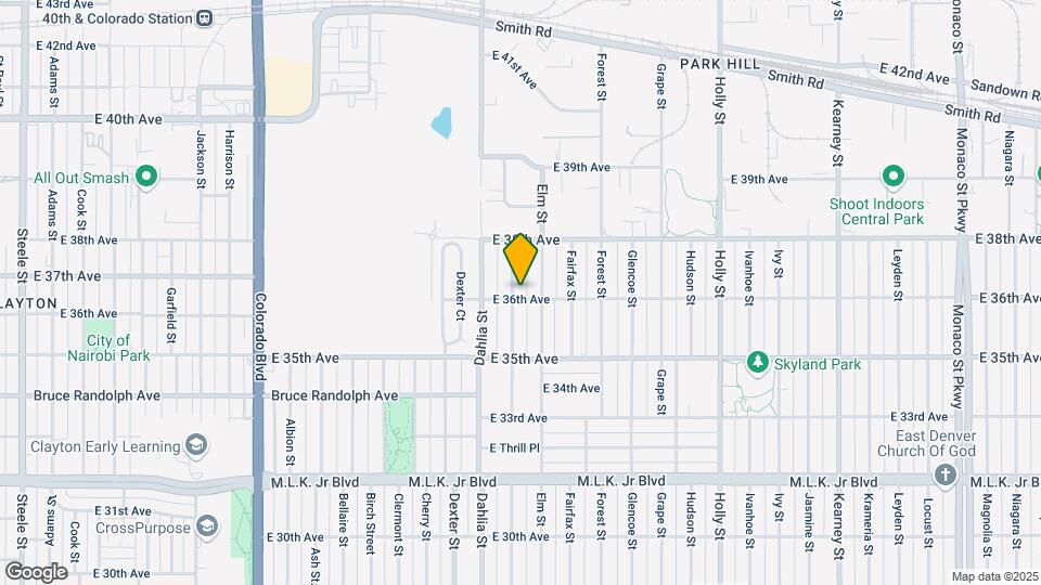 4905 E 36th Ave Map and Location Details