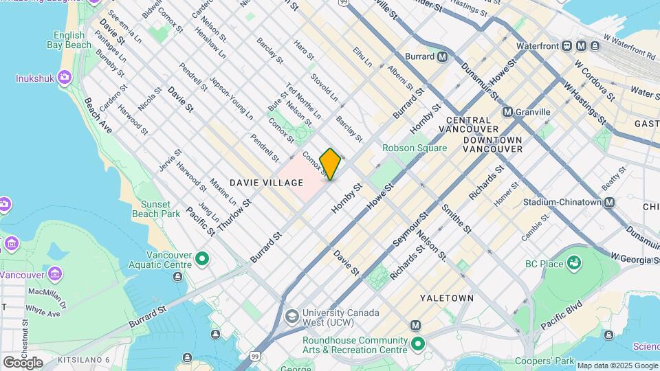 1052 Burrard St Map and Location Details