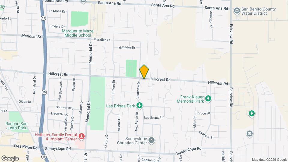 1391 Hillcrest Rd Map and Location Details