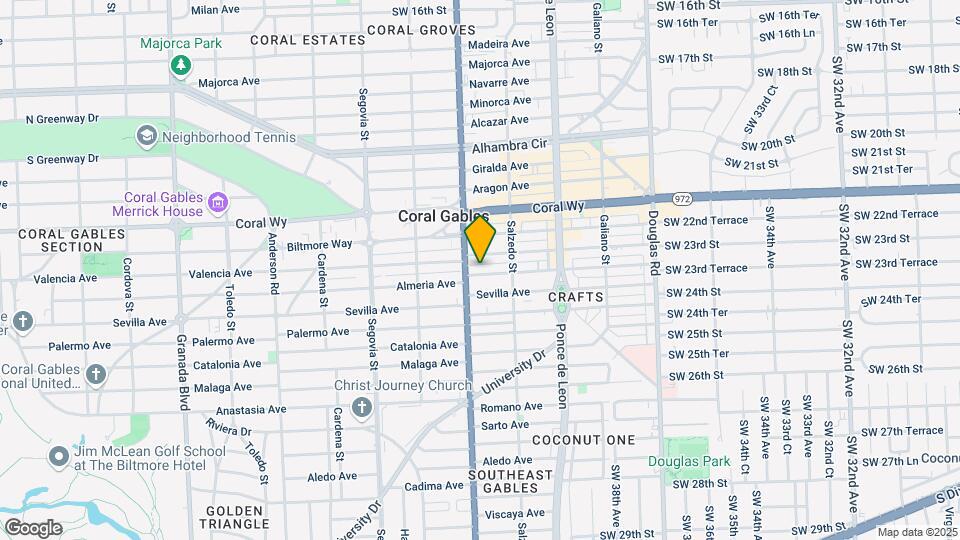 357 Almeria Ave, Unit 705 Map and Location Details