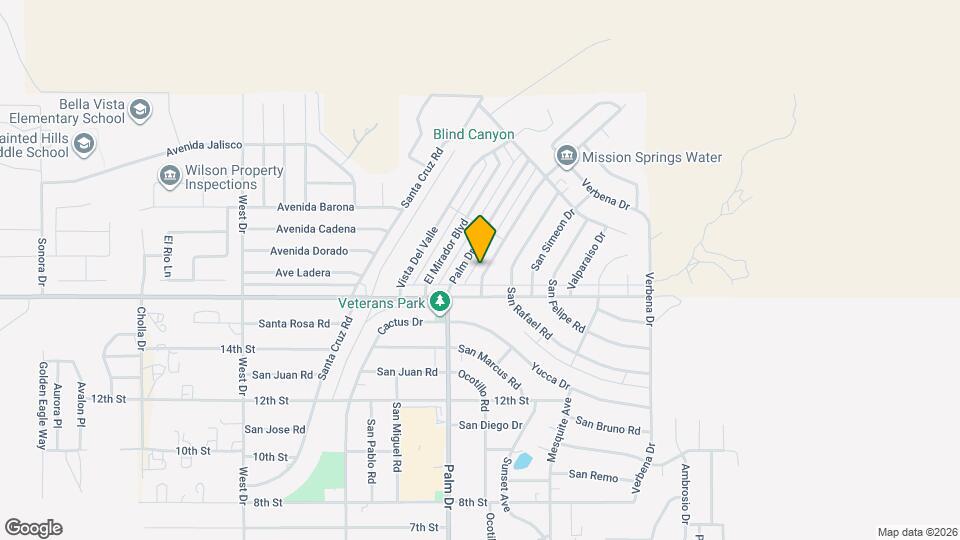 9871 Valencia Dr Map and Location Details