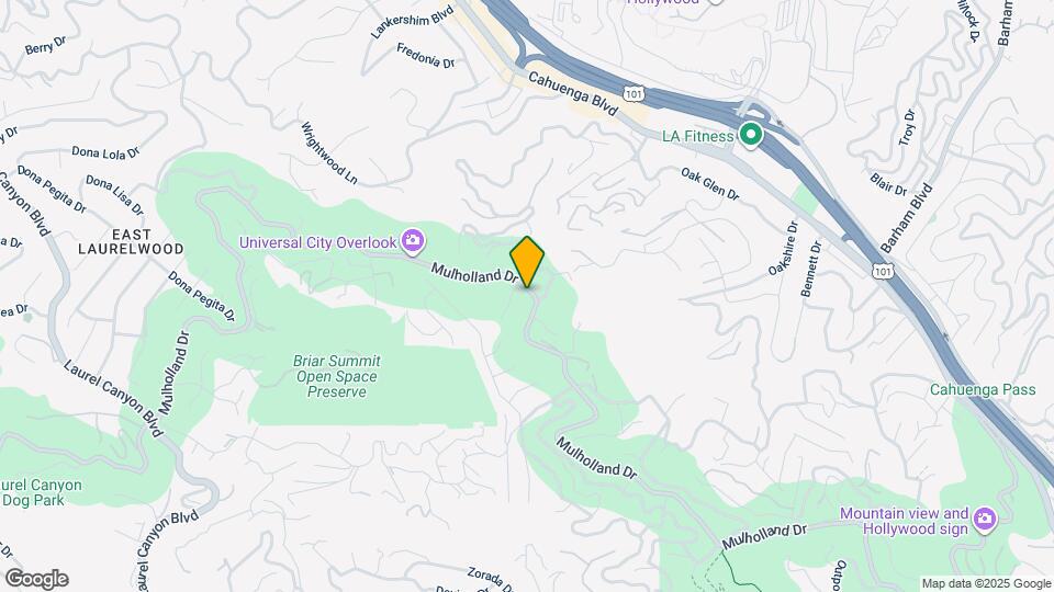 7582 Mulholland Dr Map and Location Details