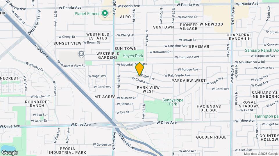 7334 W Carol Ave Map and Location Details