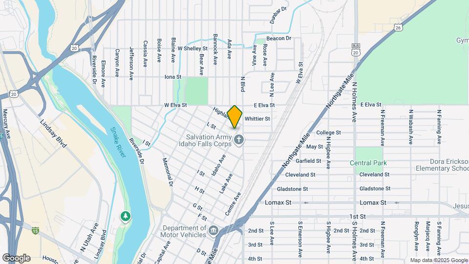 1549 Idaho Ave, Unit Studio Apartment Map and Location Details