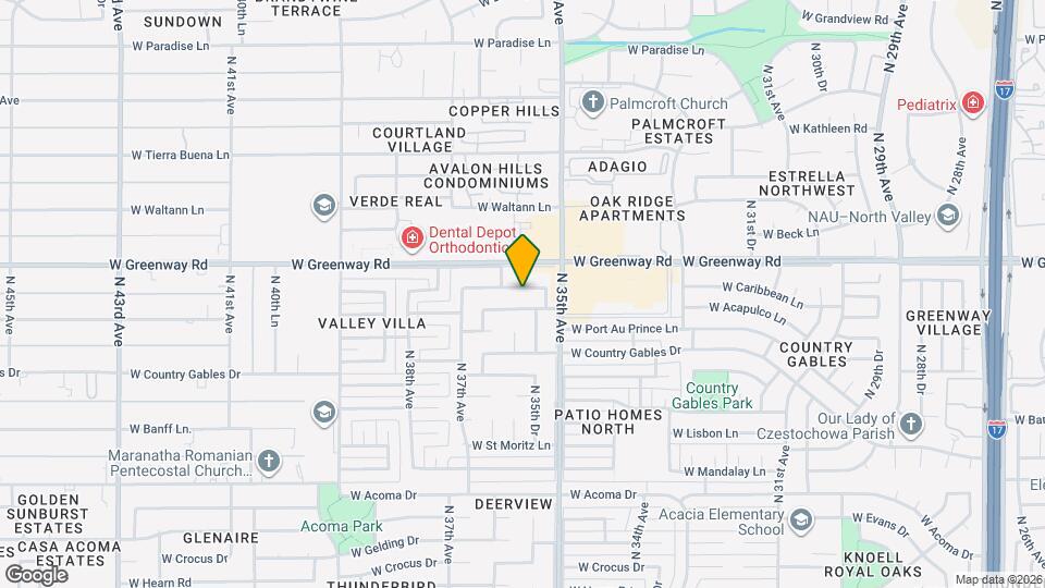 3531 W Caribbean Ln Mapa y Detalles de la Ubicación