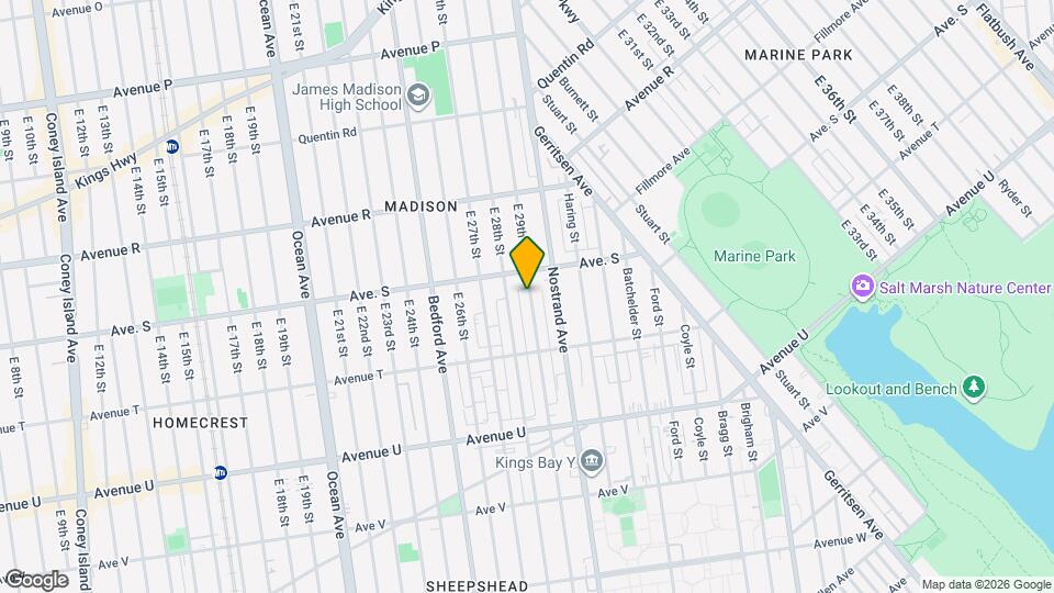 1932 E 29th St Map and Location Details