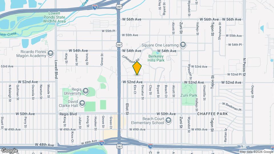 2834 W Parkside Pl Map and Location Details