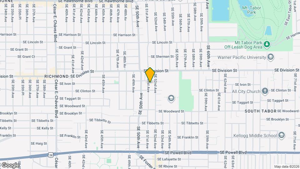 2618 SE 51st Ave Map and Location Details