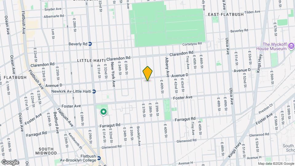 594 E 38th St Map and Location Details