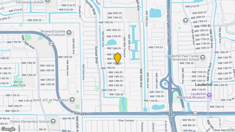 5911 NW 15th St Mapa y Detalles de la Ubicación