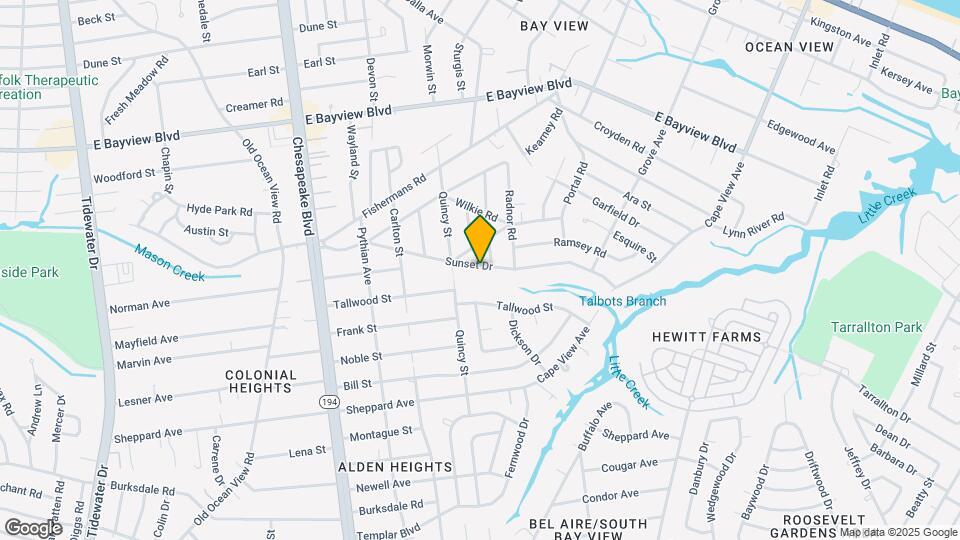 1363 Sunset Dr Map and Location Details