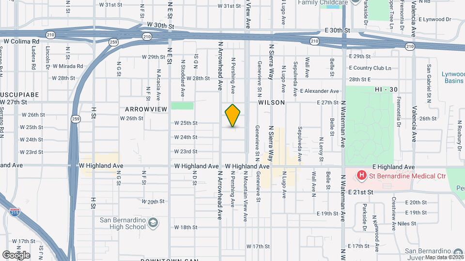 257 W 25th St Map and Location Details