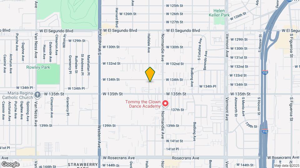 13412 Halldale Ave Map and Location Details
