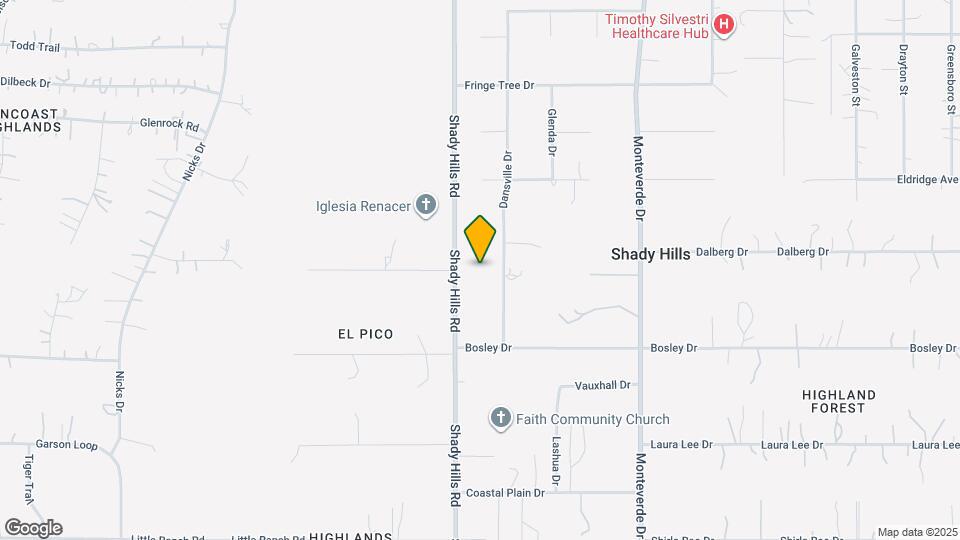 17300 Shady Hills Rd Map and Location Details