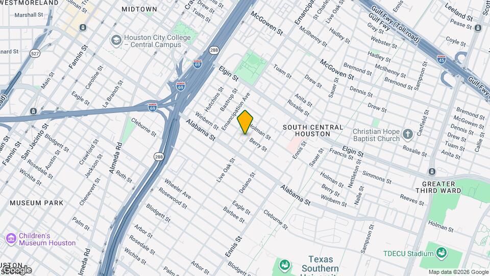 3600 Live Oak St Map and Location Details