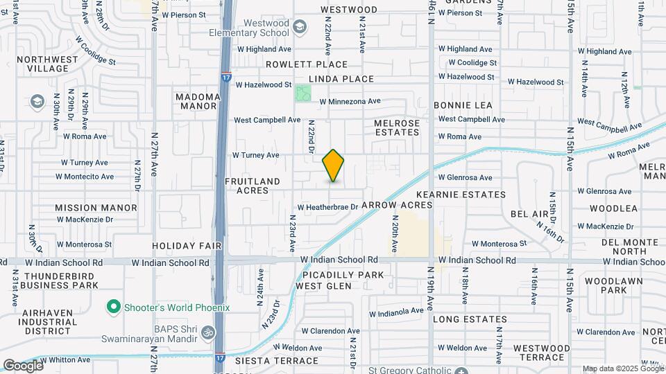 2132 W Glenrosa Ave Map and Location Details