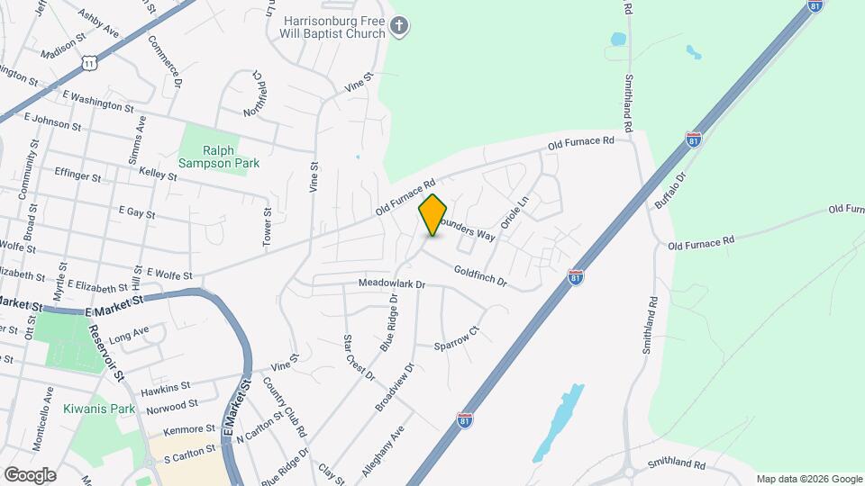 1047 Blue Ridge Dr Map and Location Details