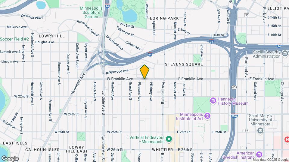 215 W Franklin Ave Mapa y Detalles de la Ubicación