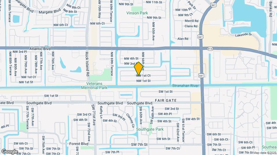 6646 NW 1st Ct Map and Location Details