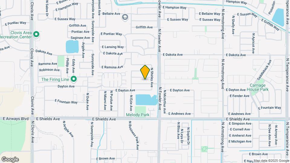 5957 E Fedora Ave Map and Location Details