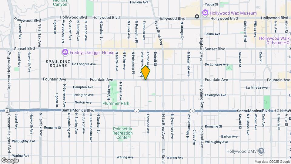 1249 N Formosa Ave Map and Location Details