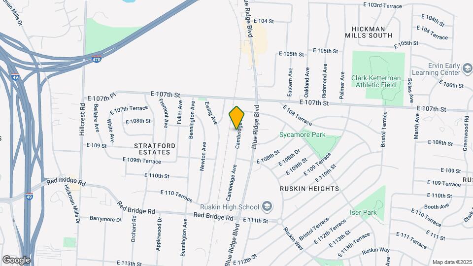 10728 Cambridge Ave Map and Location Details