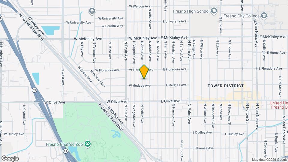 1330 N Arthur Ave Map and Location Details