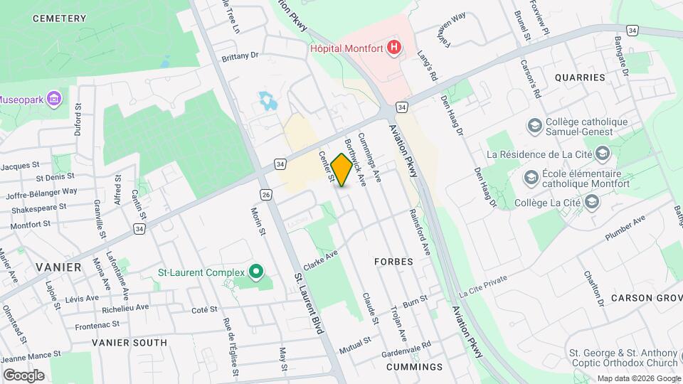 643 Center St Map and Location Details