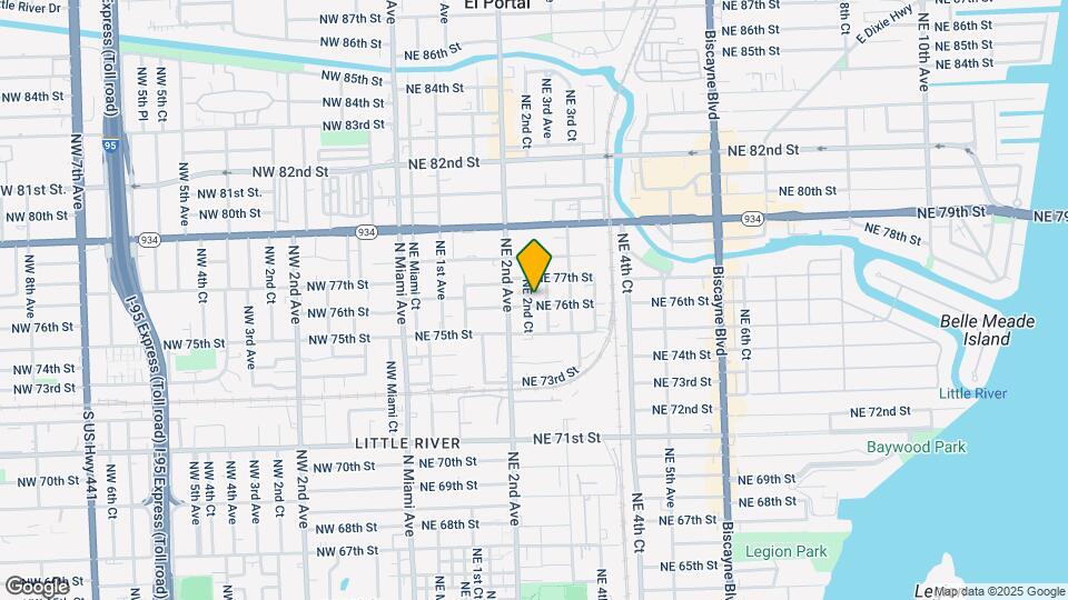 7611 NE 2nd Ct Map and Location Details