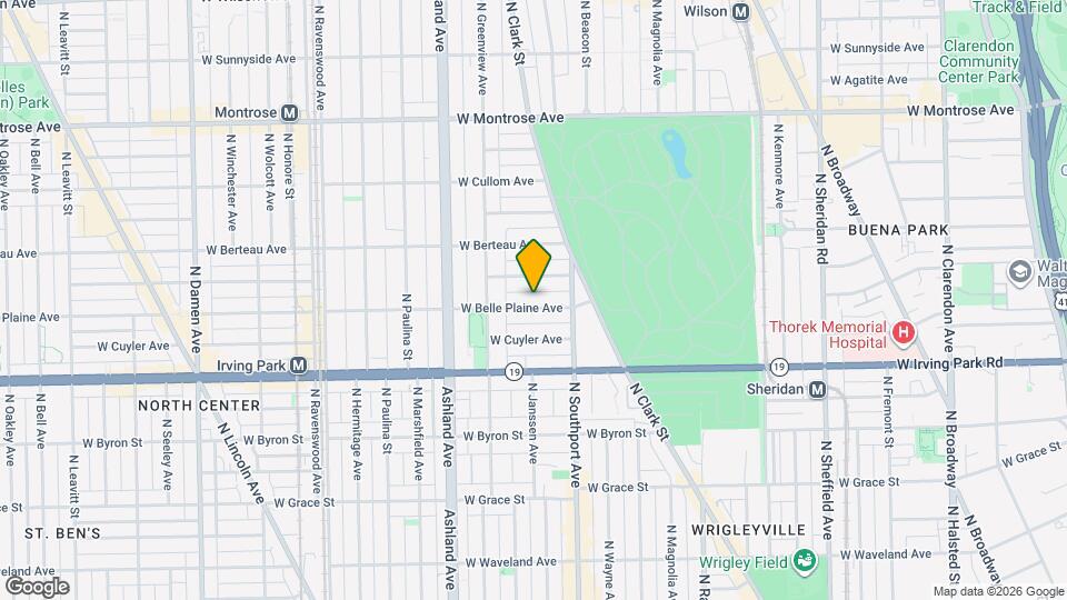 1434 W Belle Plaine Ave, Unit M01H Map and Location Details