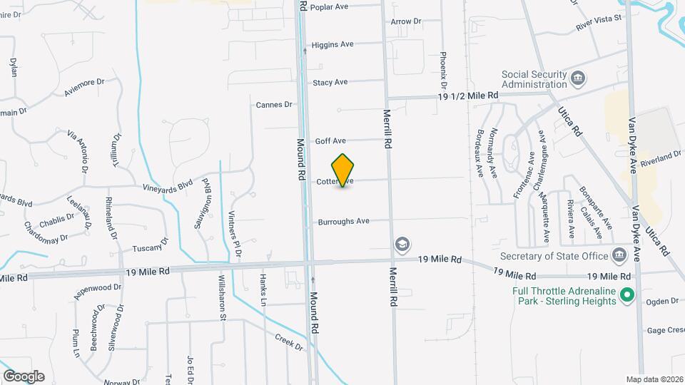 6030 Cotter Ave Mapa y Detalles de la Ubicación