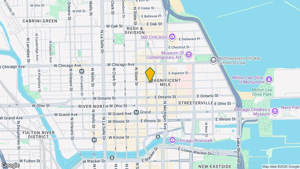 33 E Pearson St Map and Location Details