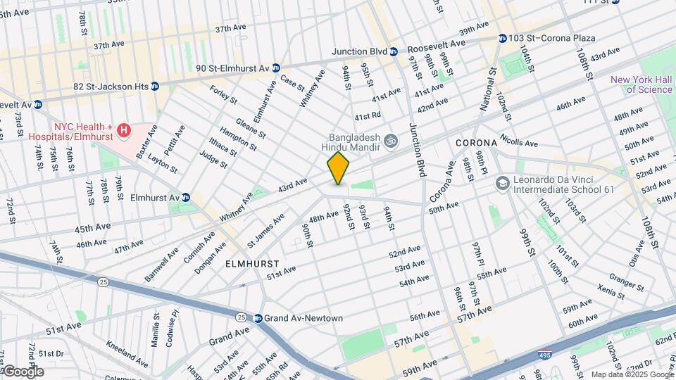 91-23 Corona Ave Mapa y Detalles de la Ubicación
