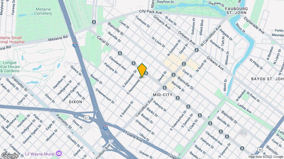 130 S Hennessey St Map and Location Details