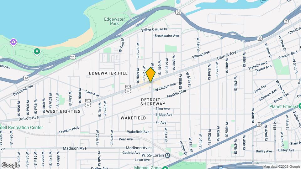 6501 Detroit Ave Map and Location Details