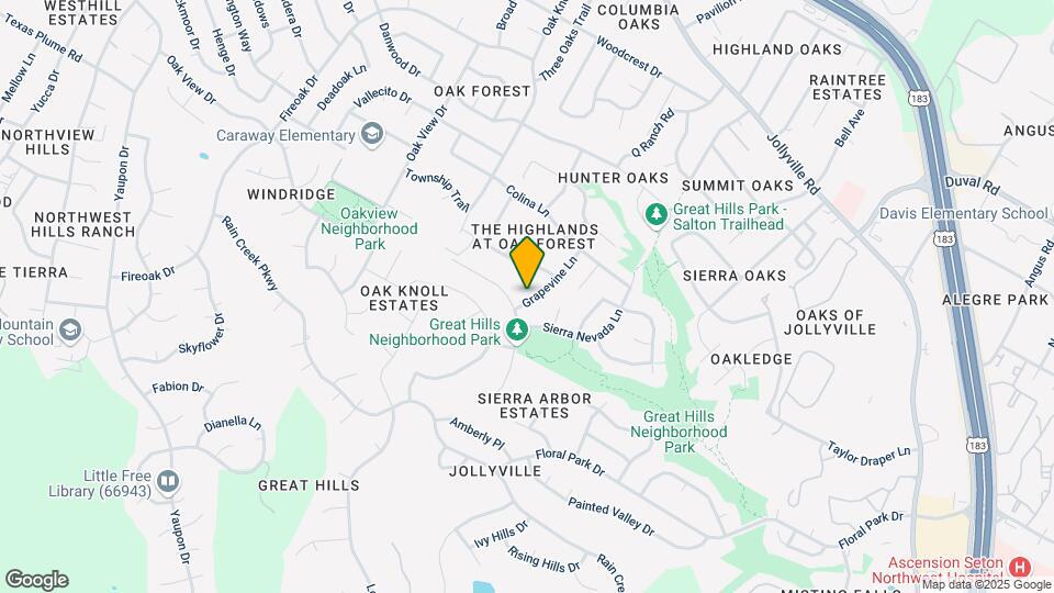 10904 Grapevine Ln Map and Location Details