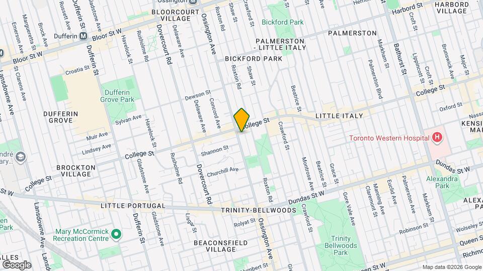 429 Ossington Ave Map and Location Details