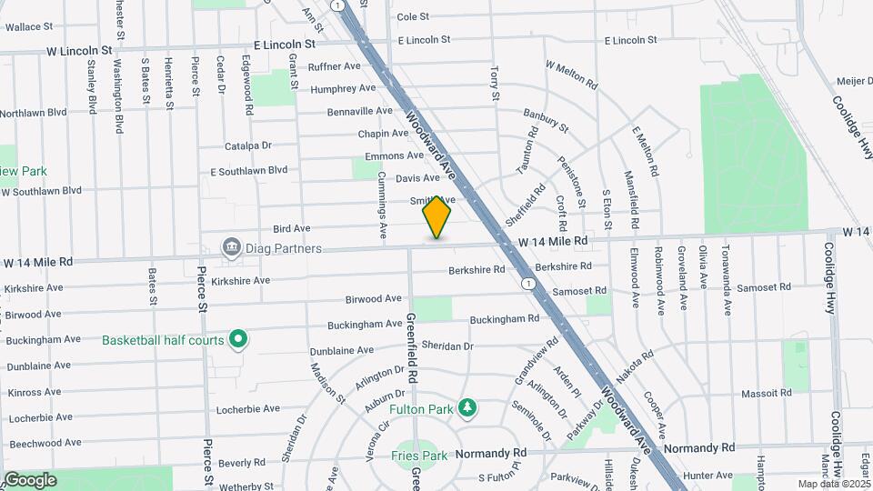 1303 E Thirteen Mile Rd Map and Location Details