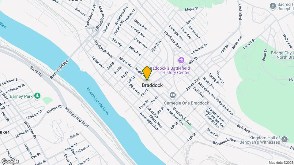 557 Braddock Ave Map and Location Details